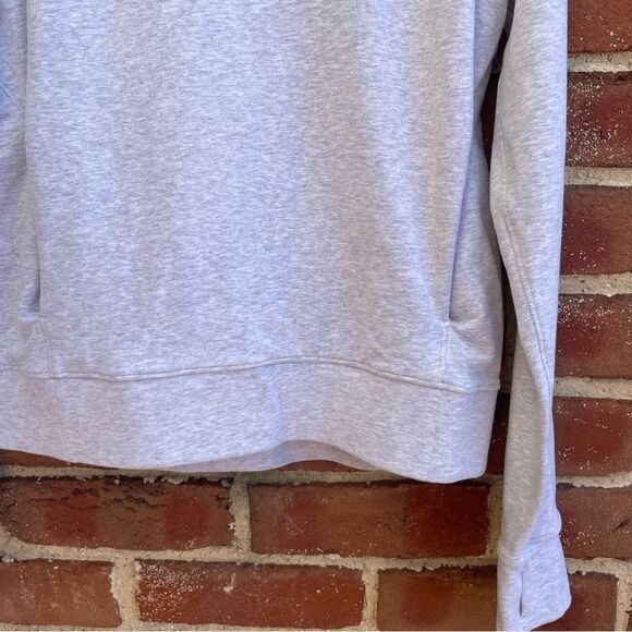 Lululemon sweatshirt Today is a Cheat Day Koala Pouch Pocket gray Cowl sz 4 - Picture 4 of 11